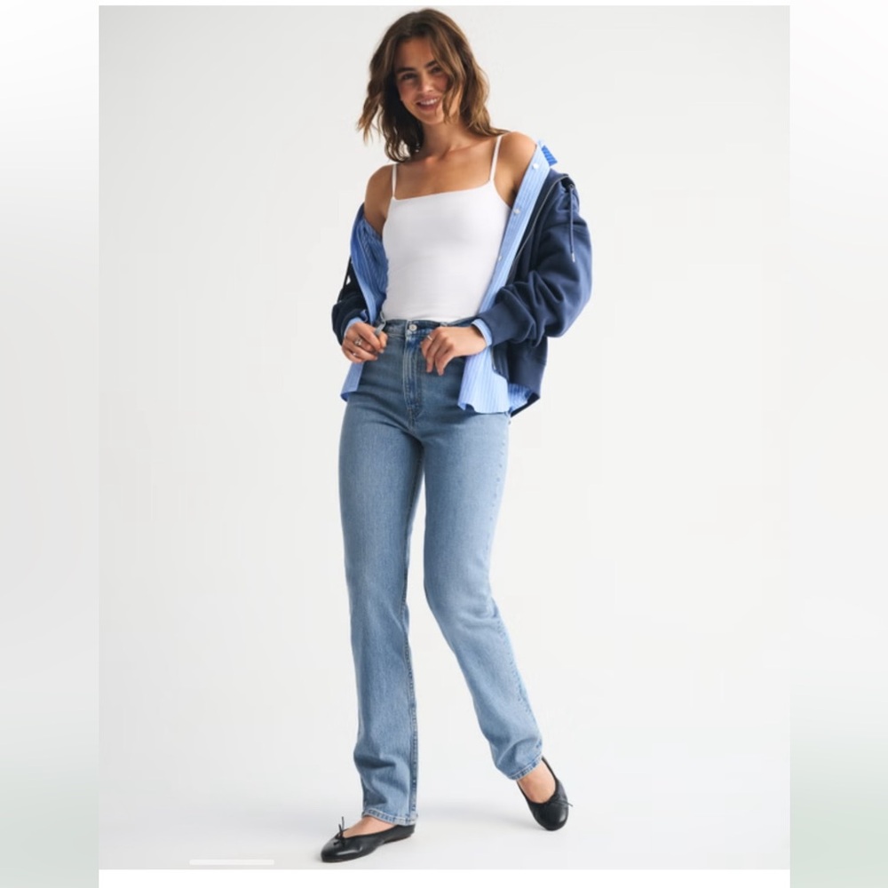 Abercrombie & Fitch Sky Blue Straight Leg Jeans